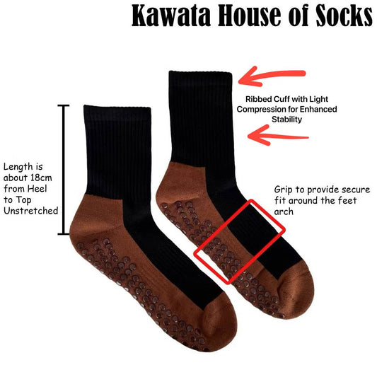 Anti Slip Cushioned Base Grip Socks EU39-EU44 | Yoga Pilate Socks