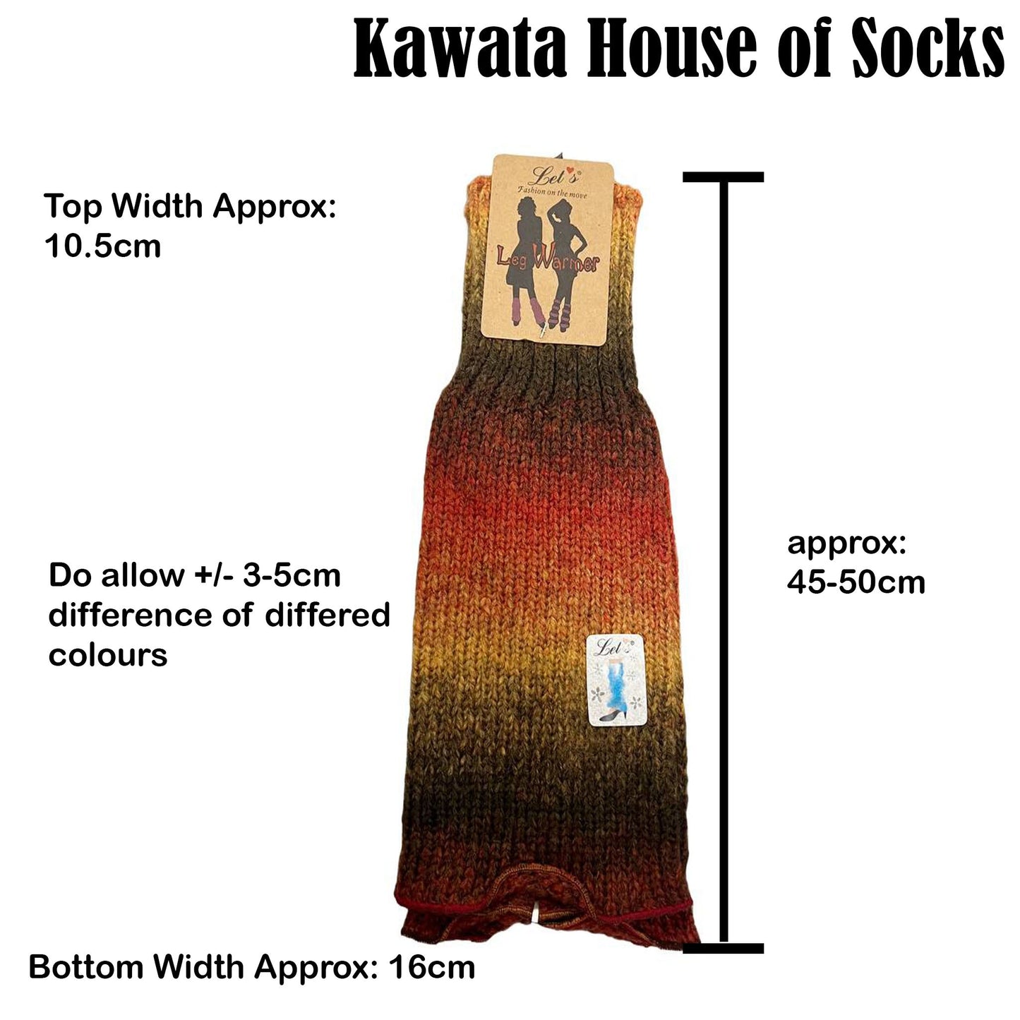 Flared Knitted Gradient Leg Warmers