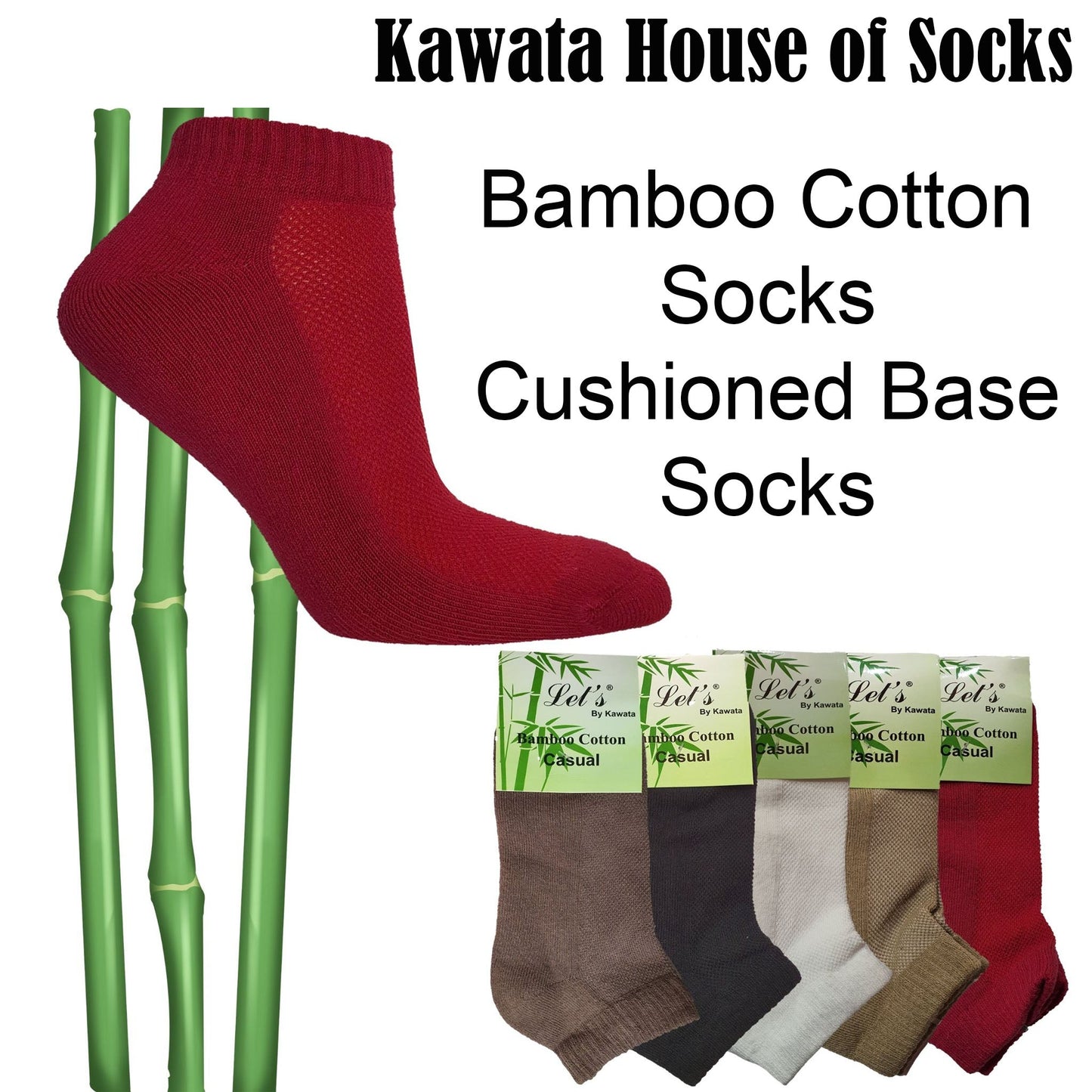 Women Bamboo Cotton Padded Cushioned Socks EU35 - EU40