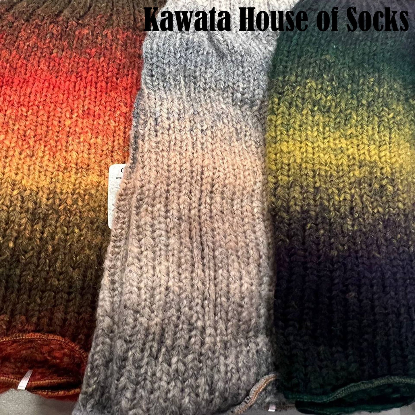 Flared Knitted Gradient Leg Warmers