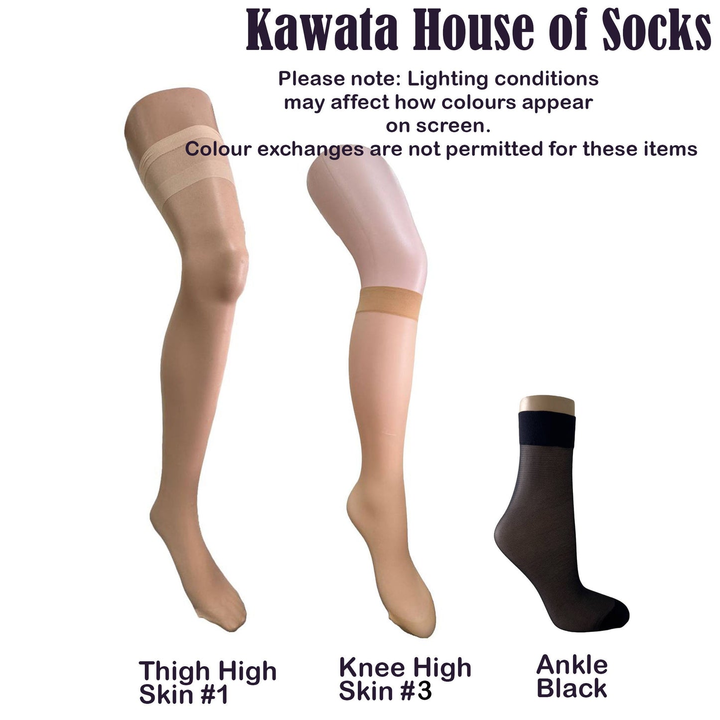 Knee High Translucent Sheer Stockings, 20 Deniers