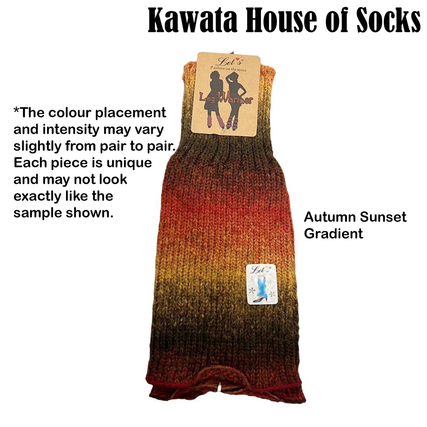 Flared Knitted Gradient Leg Warmers