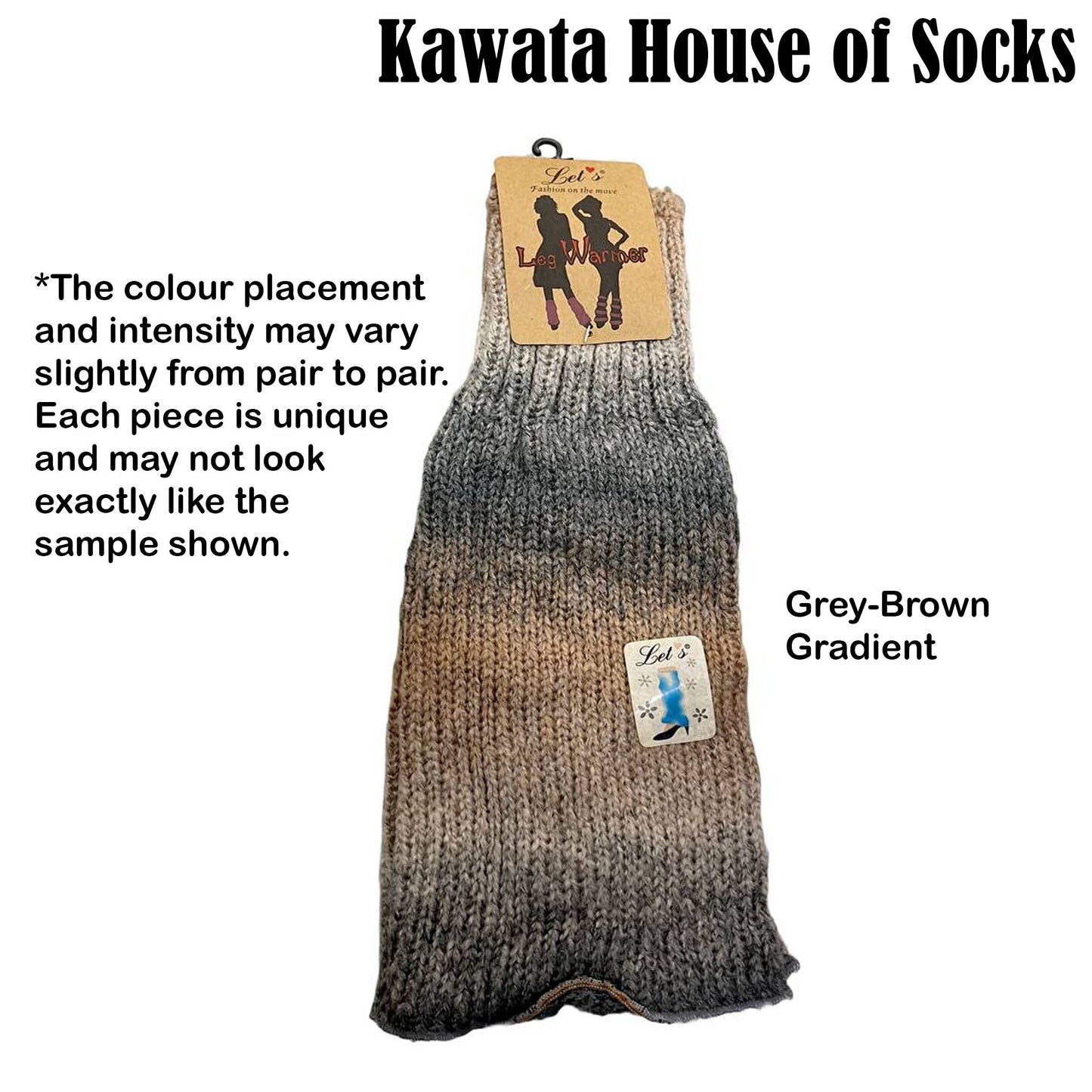 Flared Knitted Gradient Leg Warmers