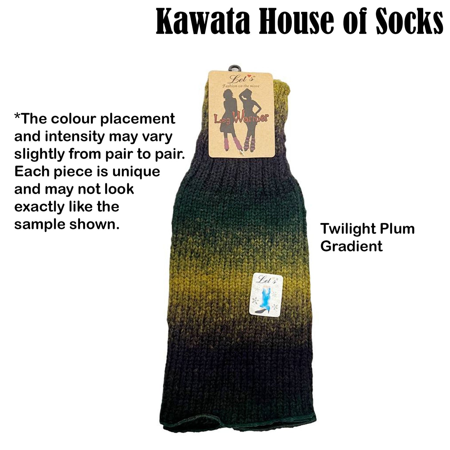 Flared Knitted Gradient Leg Warmers