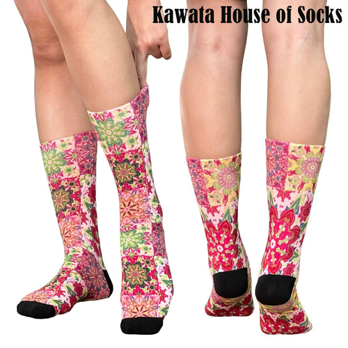 3-in-1 Motif Designs Bundle Mid-Calf Socks EU35-EU39 ( Set A )