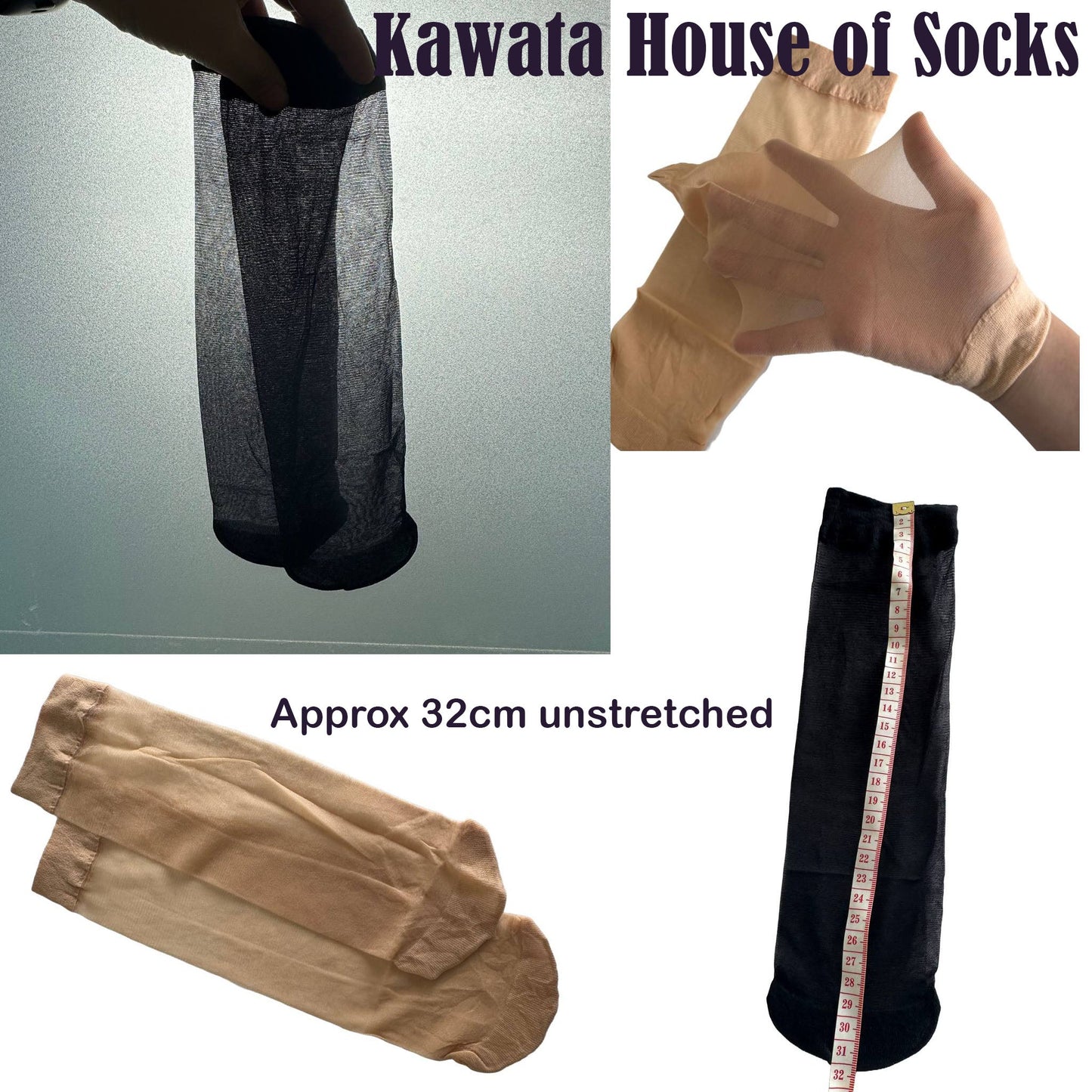 Ankle Translucent Sheer Stockings, 20 Deniers