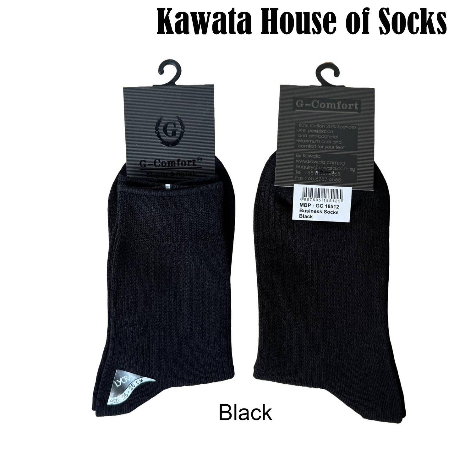 Crew Ribbed Cotton Business Socks