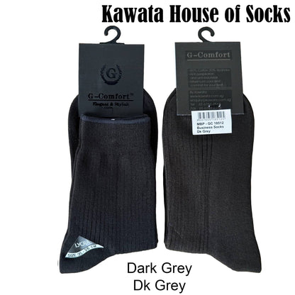Crew Ribbed Cotton Business Socks
