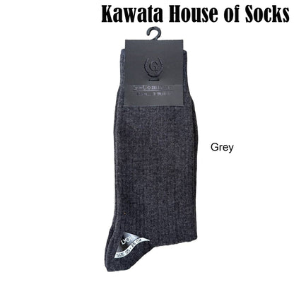 Mid Calf  Ribbed Cotton Business Socks