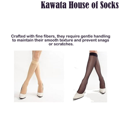 Knee High Translucent Sheer Stockings, 20 Deniers