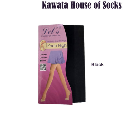 Knee High Translucent Sheer Stockings, 20 Deniers