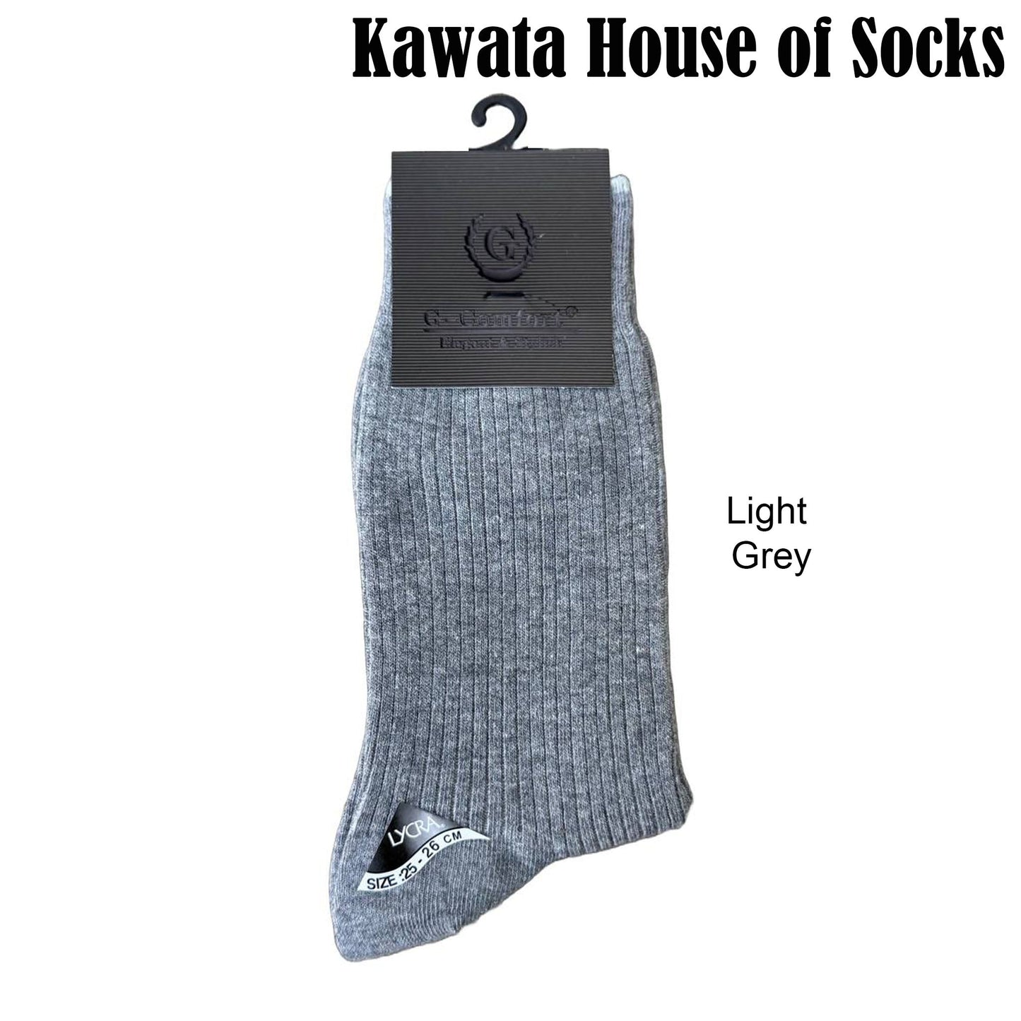 Mid Calf  Ribbed Cotton Business Socks