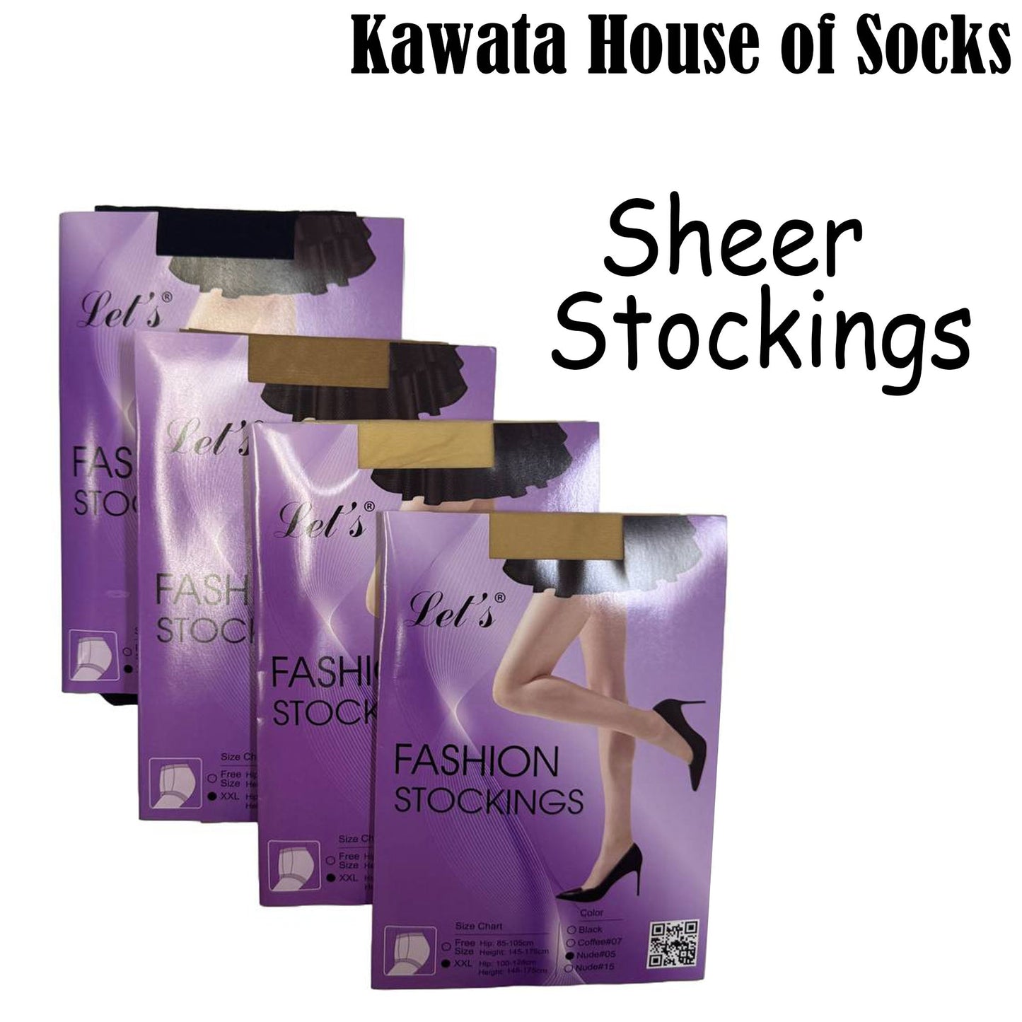 Sheer Stockings Free Size and XXL available, 20 Deniers, Fashion Stockings