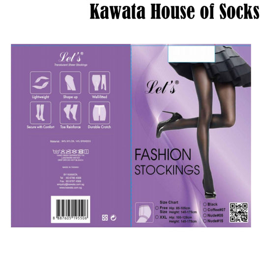 Sheer Stockings Free Size and XXL available, 20 Deniers, Fashion Stockings