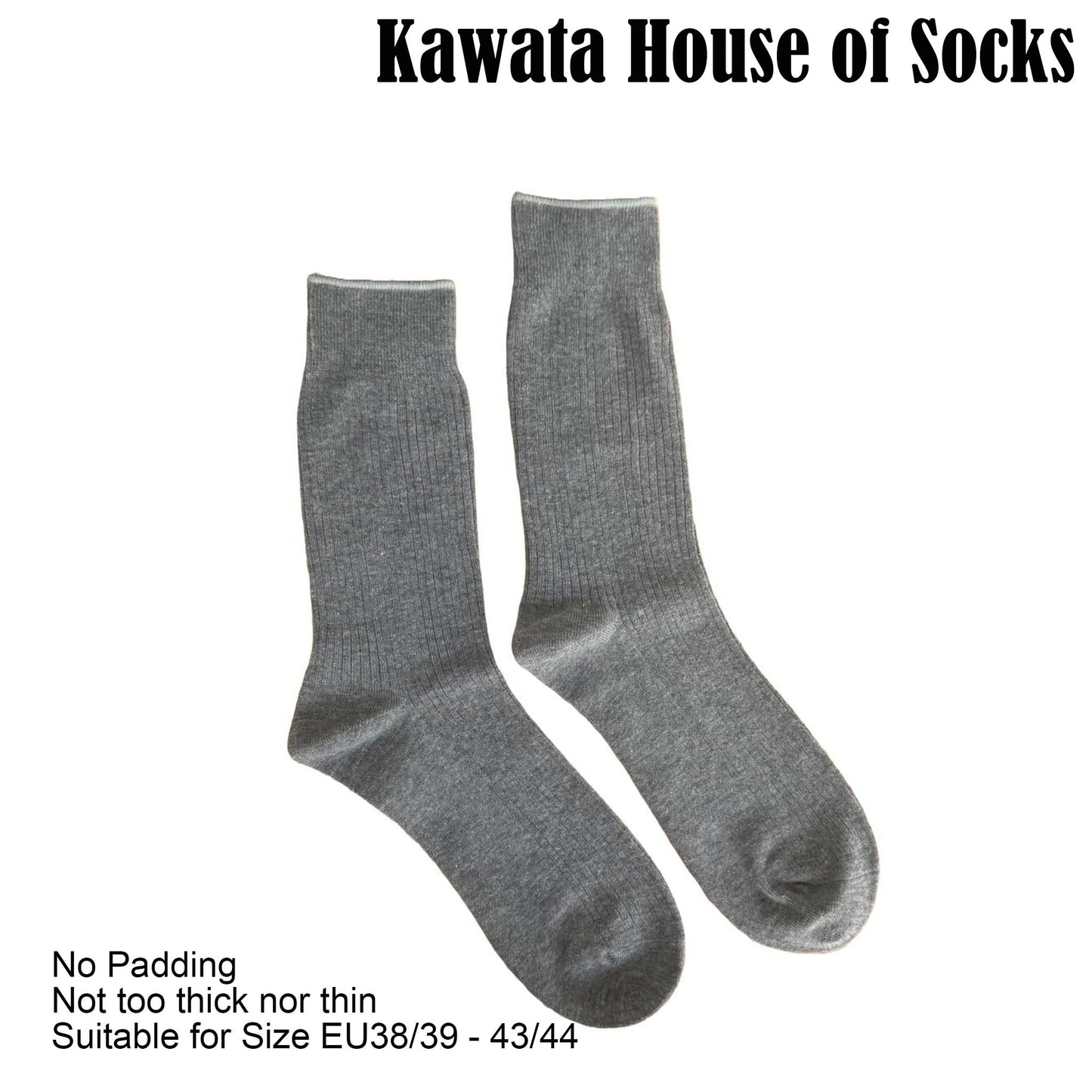 Mid Calf  Ribbed Cotton Business Socks