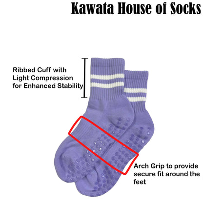 Anti Slip Crew Grip Socks | Pilates Yoga Barre Socks EU36- EU40