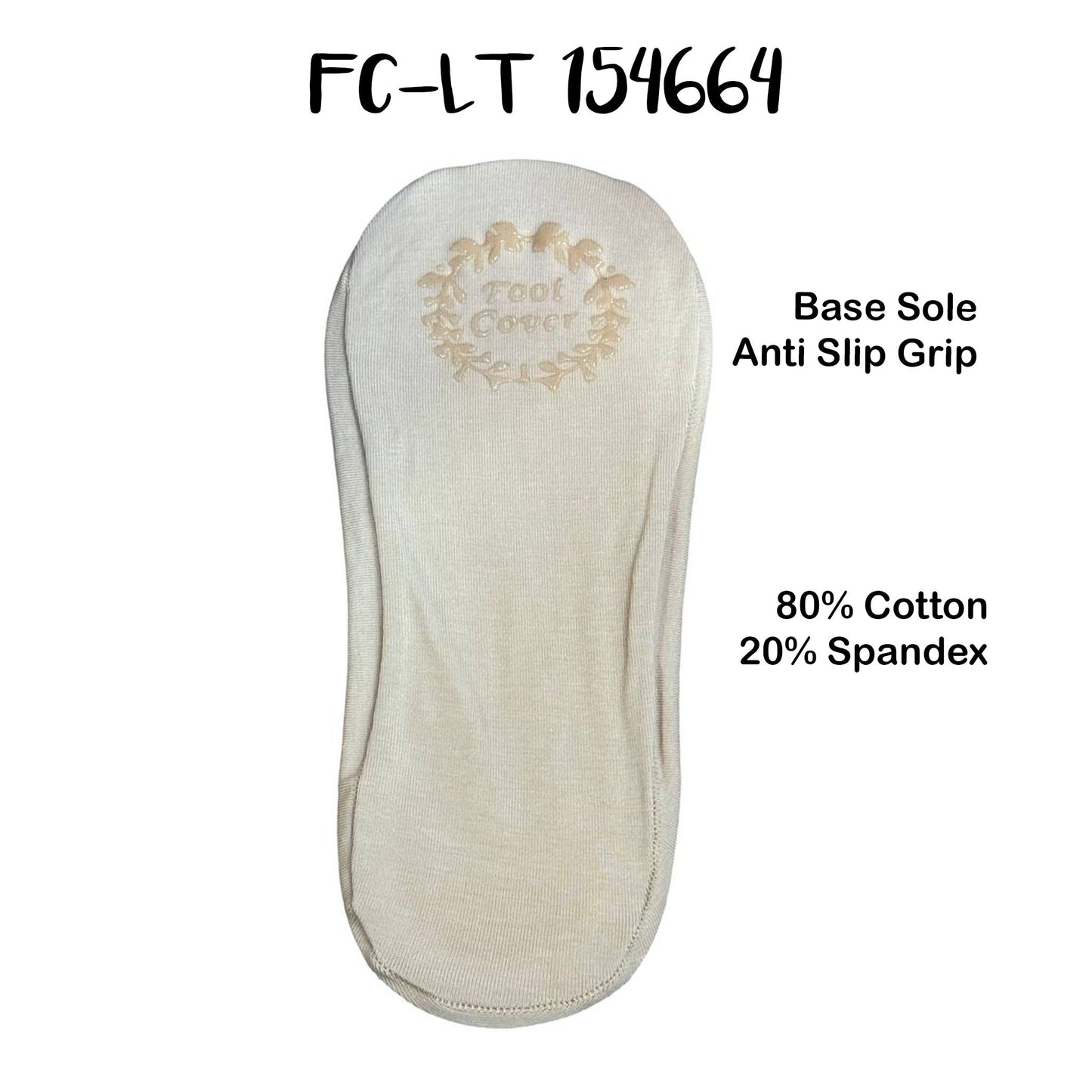 Kawata Cotton Full Round Silicon Grip Foot Cover | Low- Show Socks