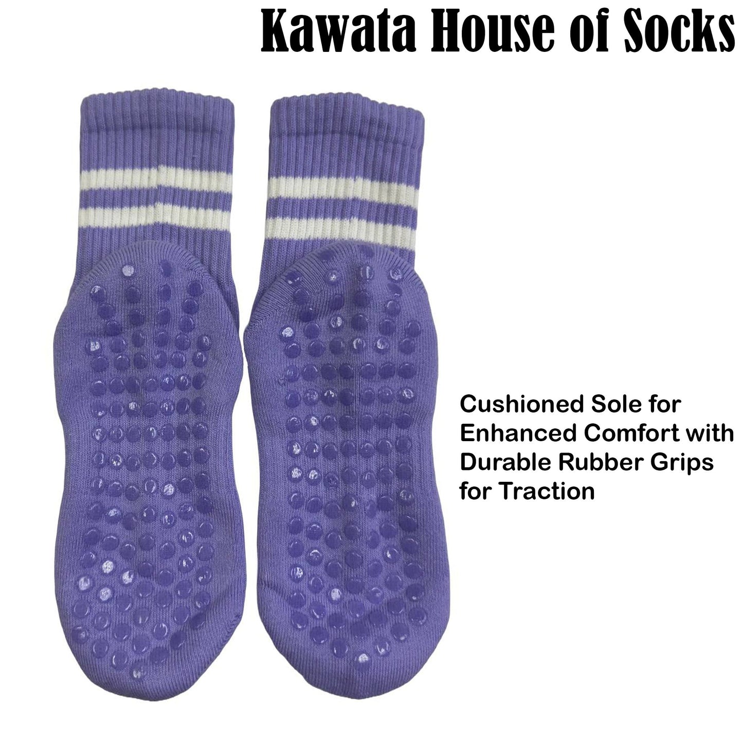 Anti Slip Crew Grip Socks | Pilates Yoga Barre Socks EU36- EU40