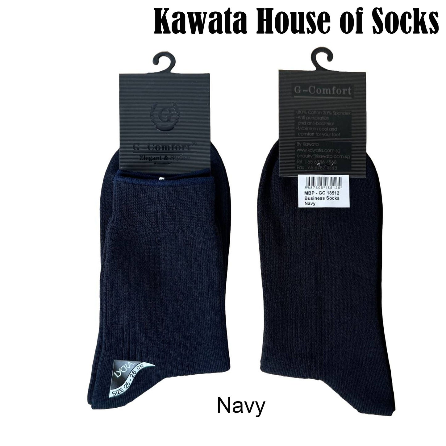 Crew Ribbed Cotton Business Socks