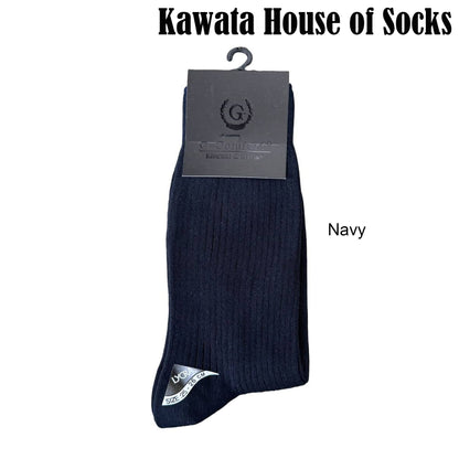 Mid Calf  Ribbed Cotton Business Socks