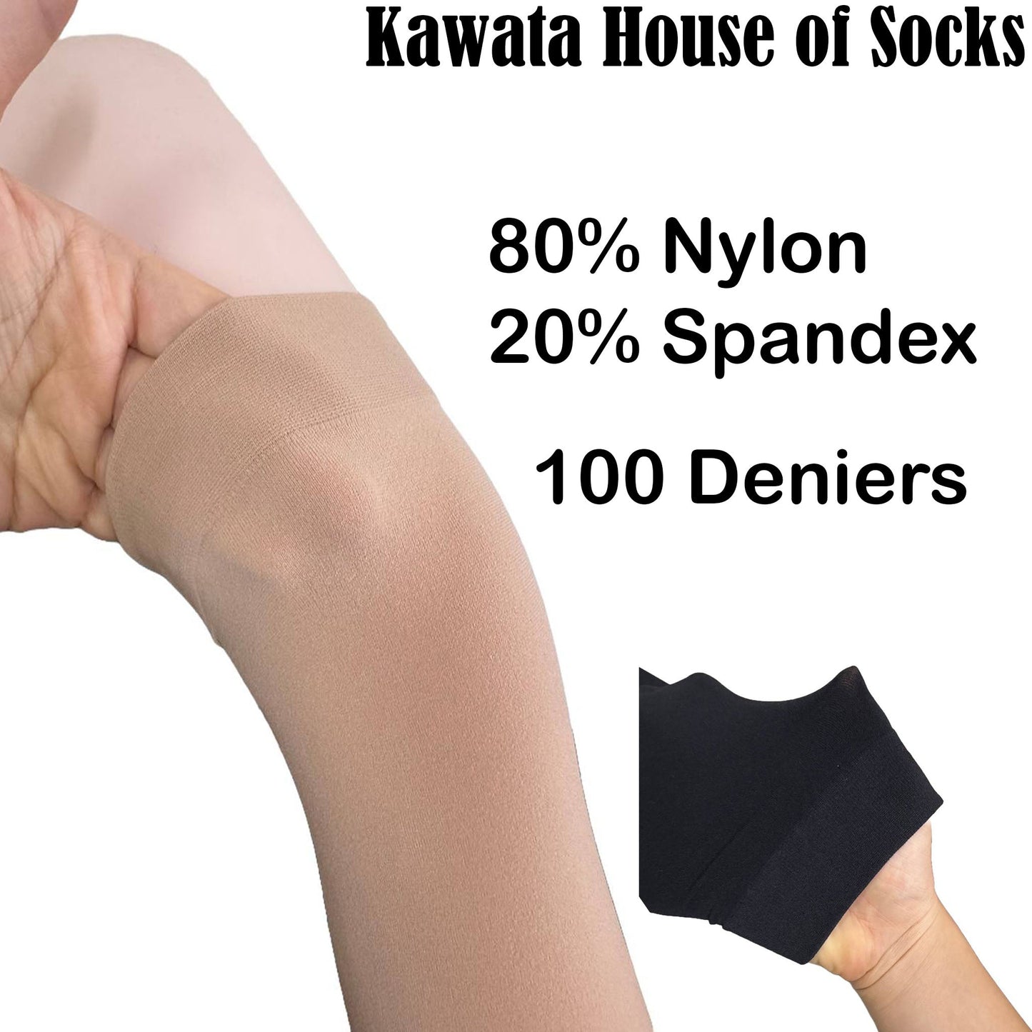 Opaque Over Knee Nylon Stockings | Above Knee Stockings 100 Deniers | Thigh High Stockings