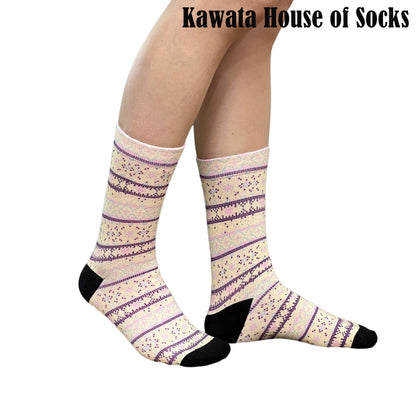 3-in-1 Motif Designs Bundle Mid-Calf Socks EU35-EU39 ( Set B )