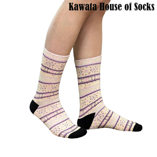 3-in-1 Motif Designs Bundle Mid-Calf Socks EU35-EU39 ( Set B )