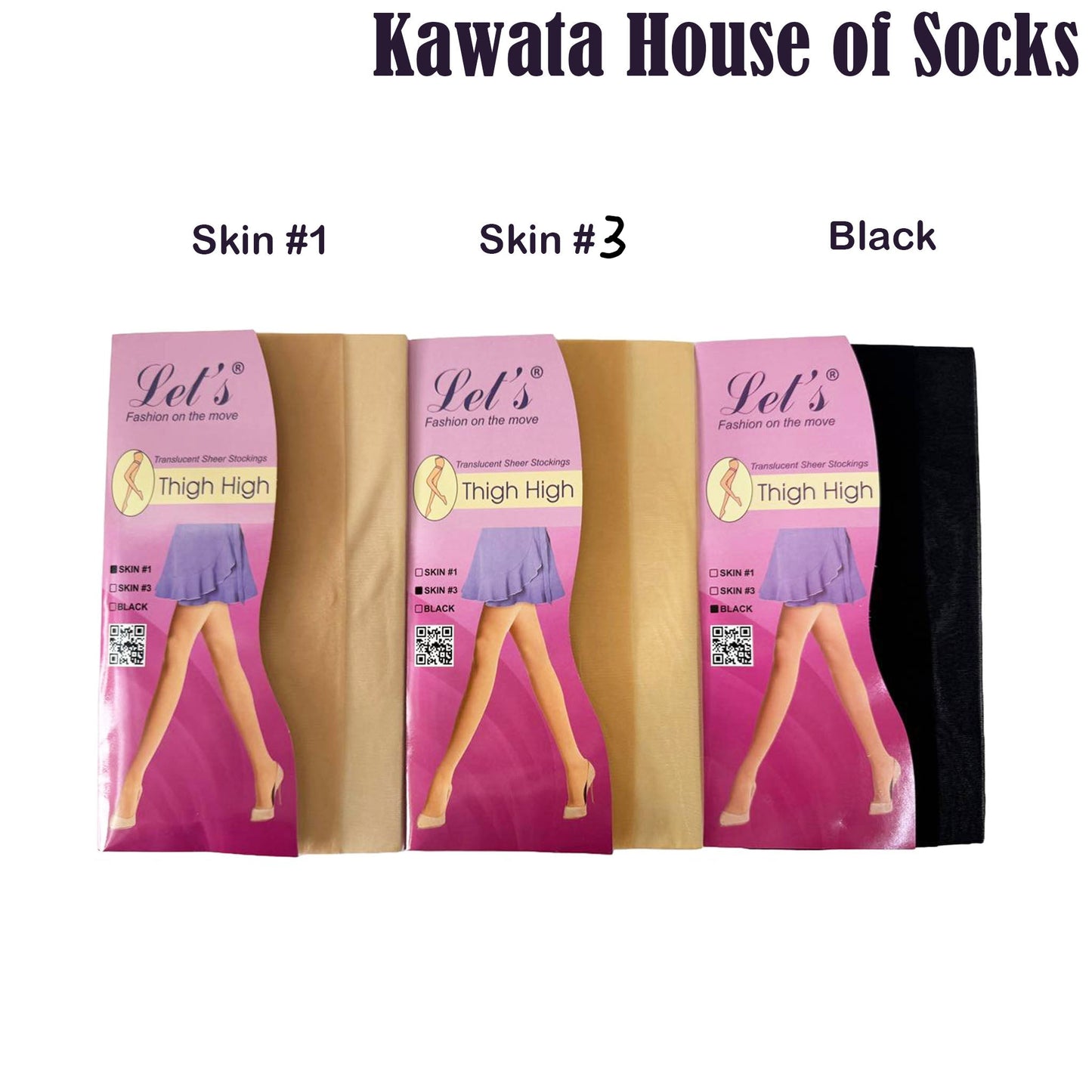 Thigh High Translucent Sheer Stockings, 20 Deniers