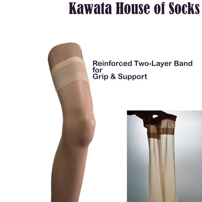 Thigh High Translucent Sheer Stockings, 20 Deniers