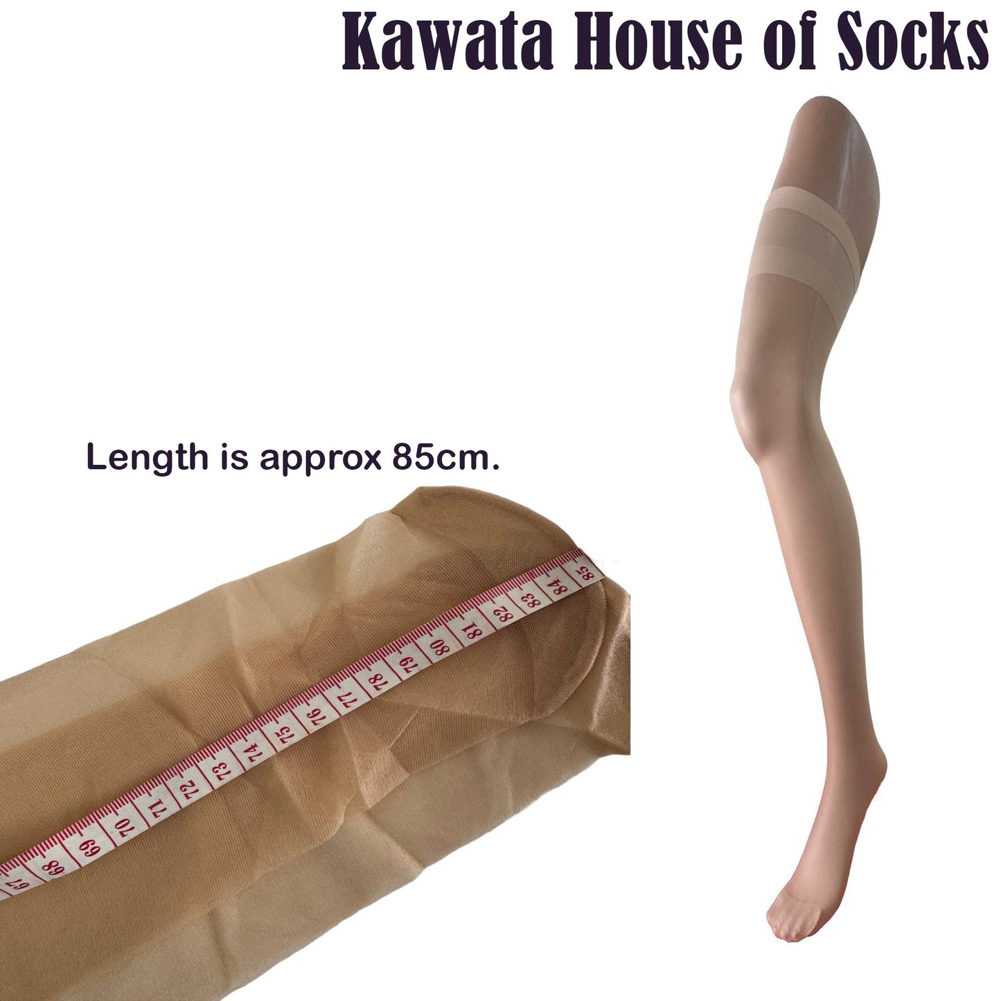 Thigh High Translucent Sheer Stockings, 20 Deniers