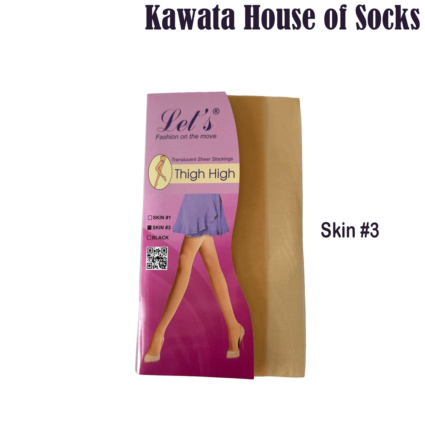 Thigh High Translucent Sheer Stockings, 20 Deniers