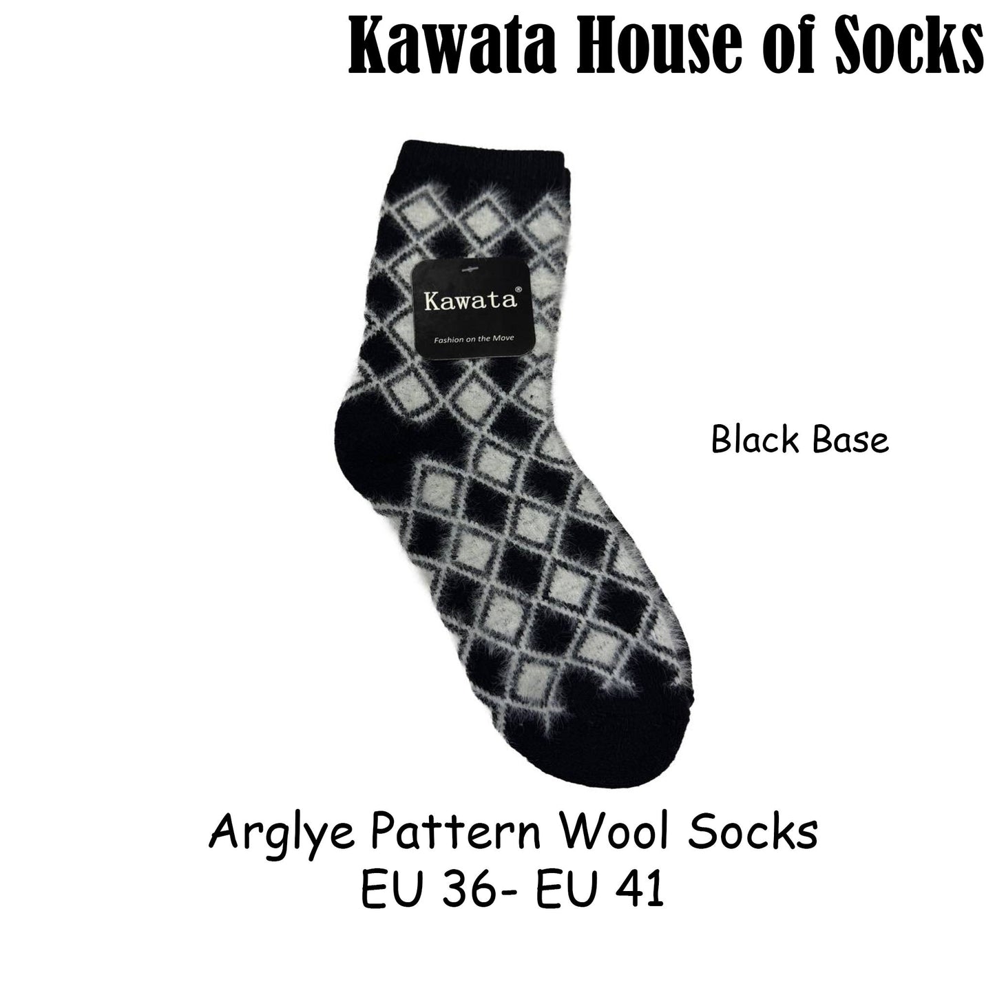 Thick Argyle Wool Socks EU36-EU42